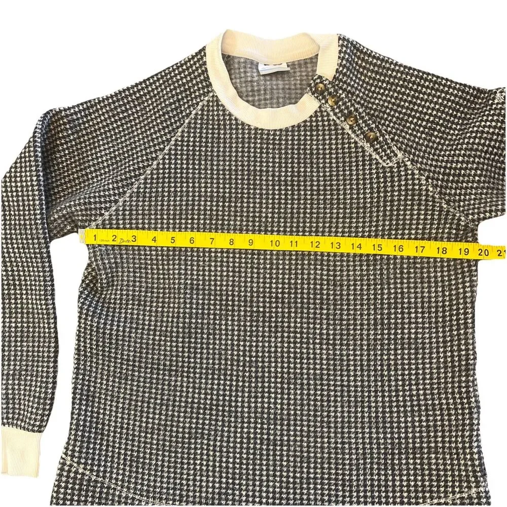 Columbia Womens Sweater Size L Chillin Houndstooth Fleece Pullover Long Sleeve - Picture 5 of 8